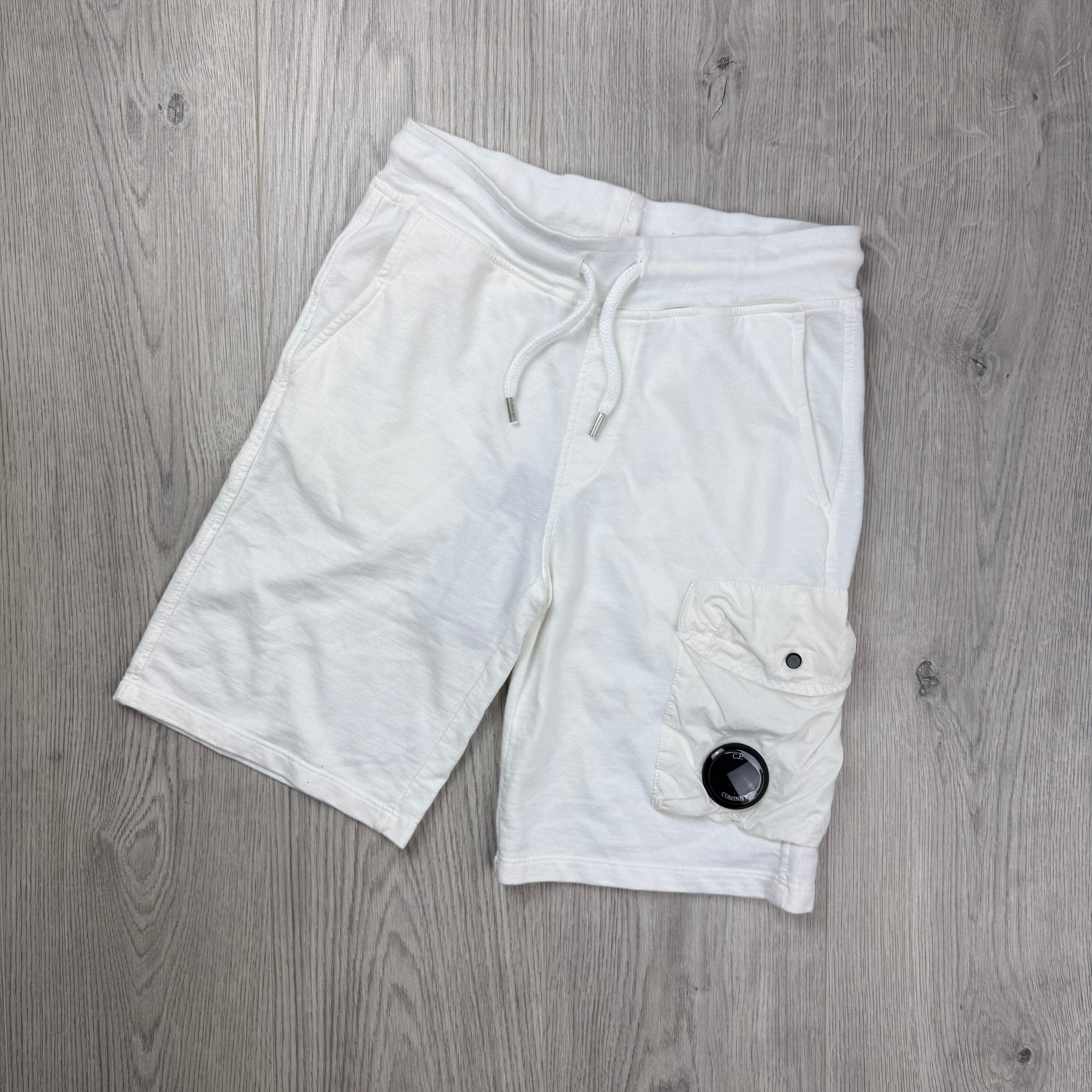 CP Company Junior Jersey Shorts - Gauze White