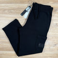 Stone Island Loose Fit Wool Ghost Sweatpants in Black