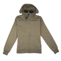 CP Company Green Goggle Hooded Zip Up Sweatshirt