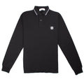 Stone Island Twin Tipped Long Sleeve Polo 2 Black/White