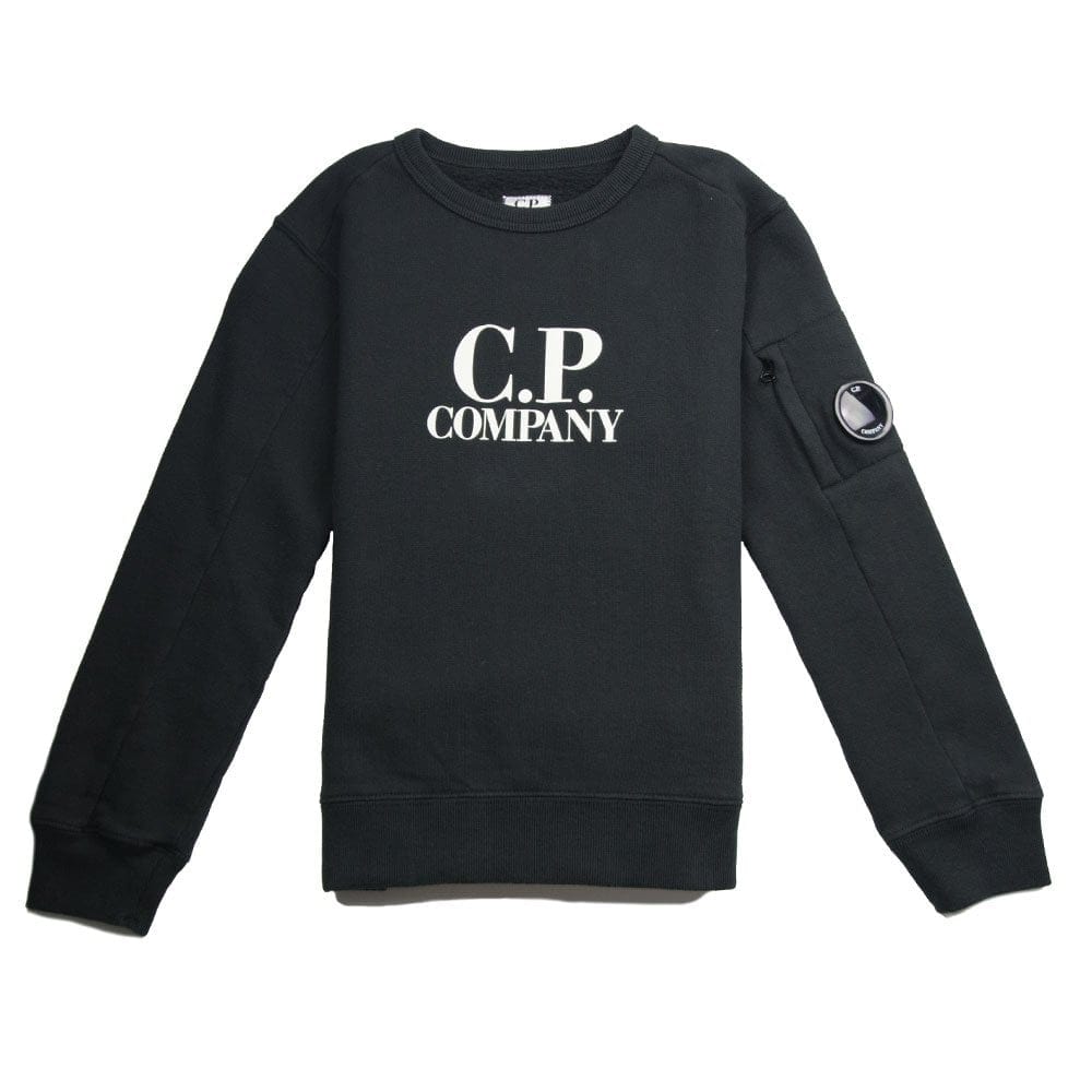 CP Company Undersixteen Watch Viewer Crew Neck Sweatshirt Black