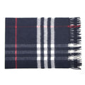 Burberry Giant Check Cashmere Scarf Navy Blue
