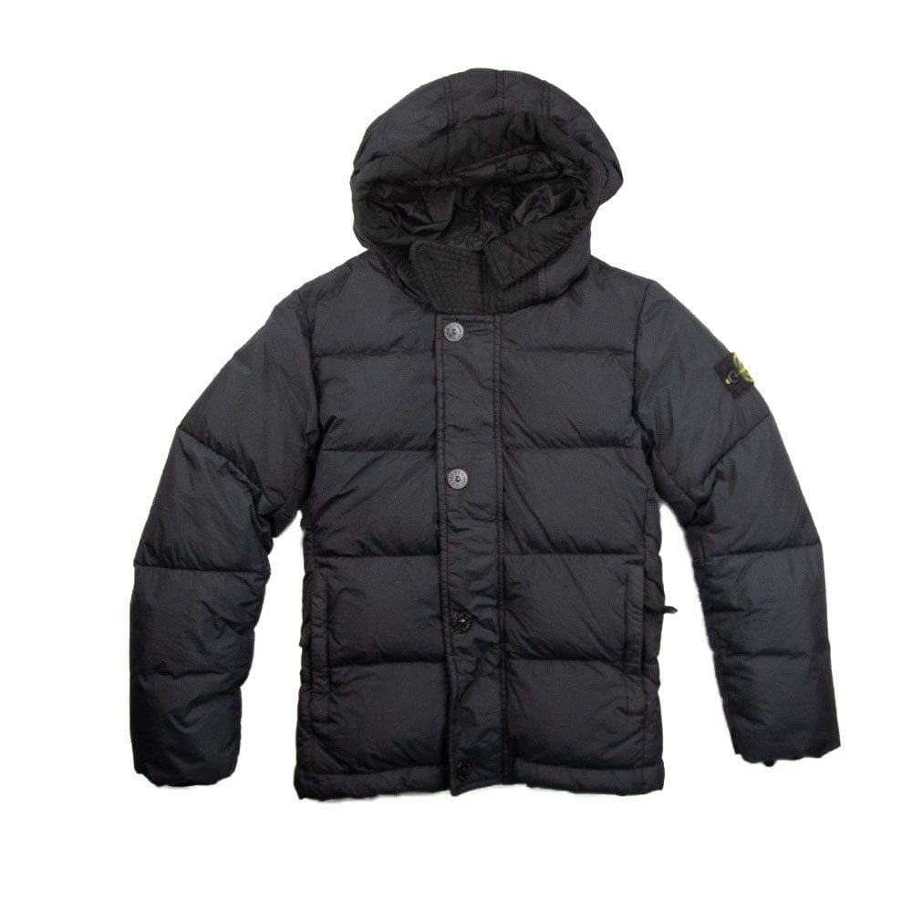 Stone Island Junior Crinkle Jacket Black