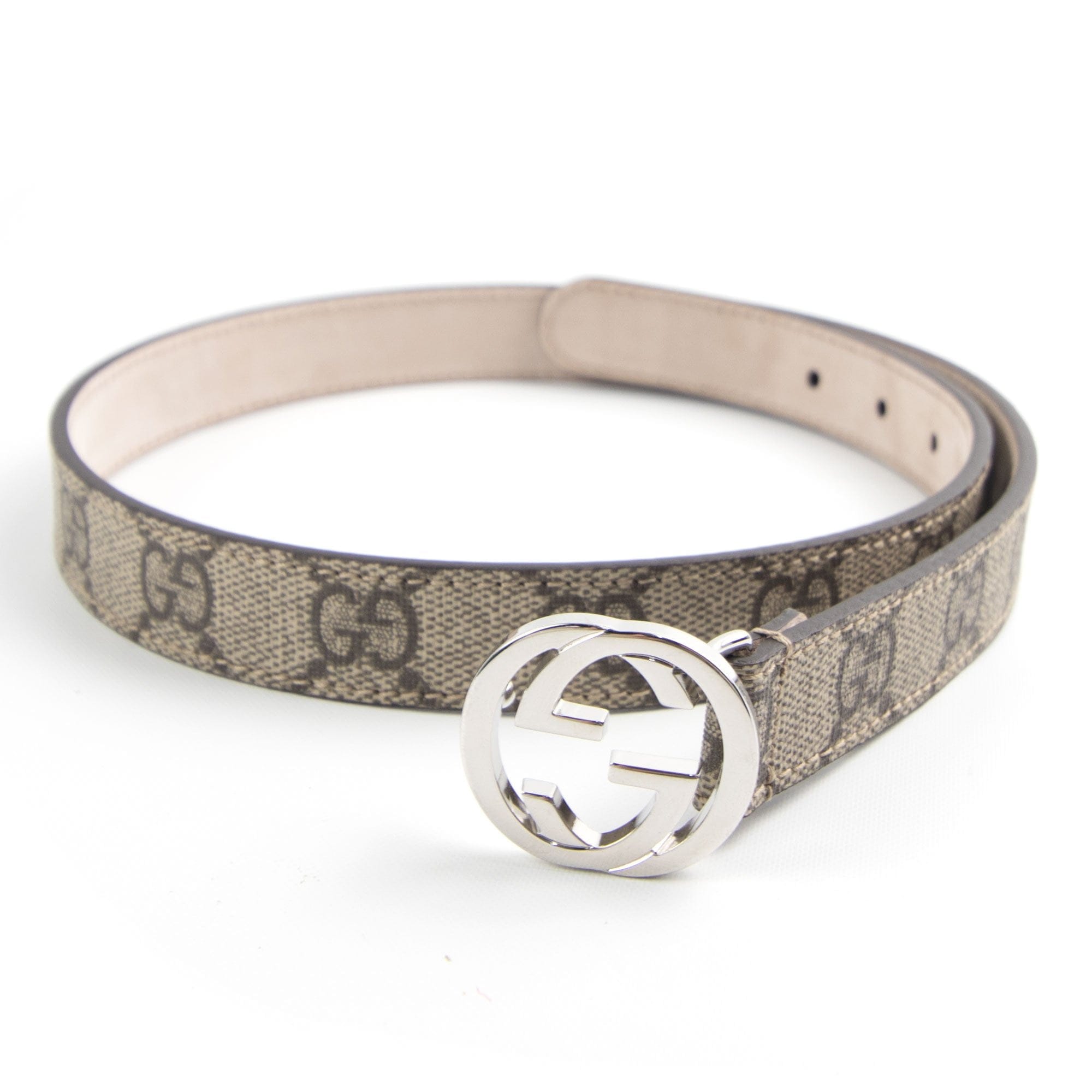 Gucci Junior GG Supreme Belt Brown