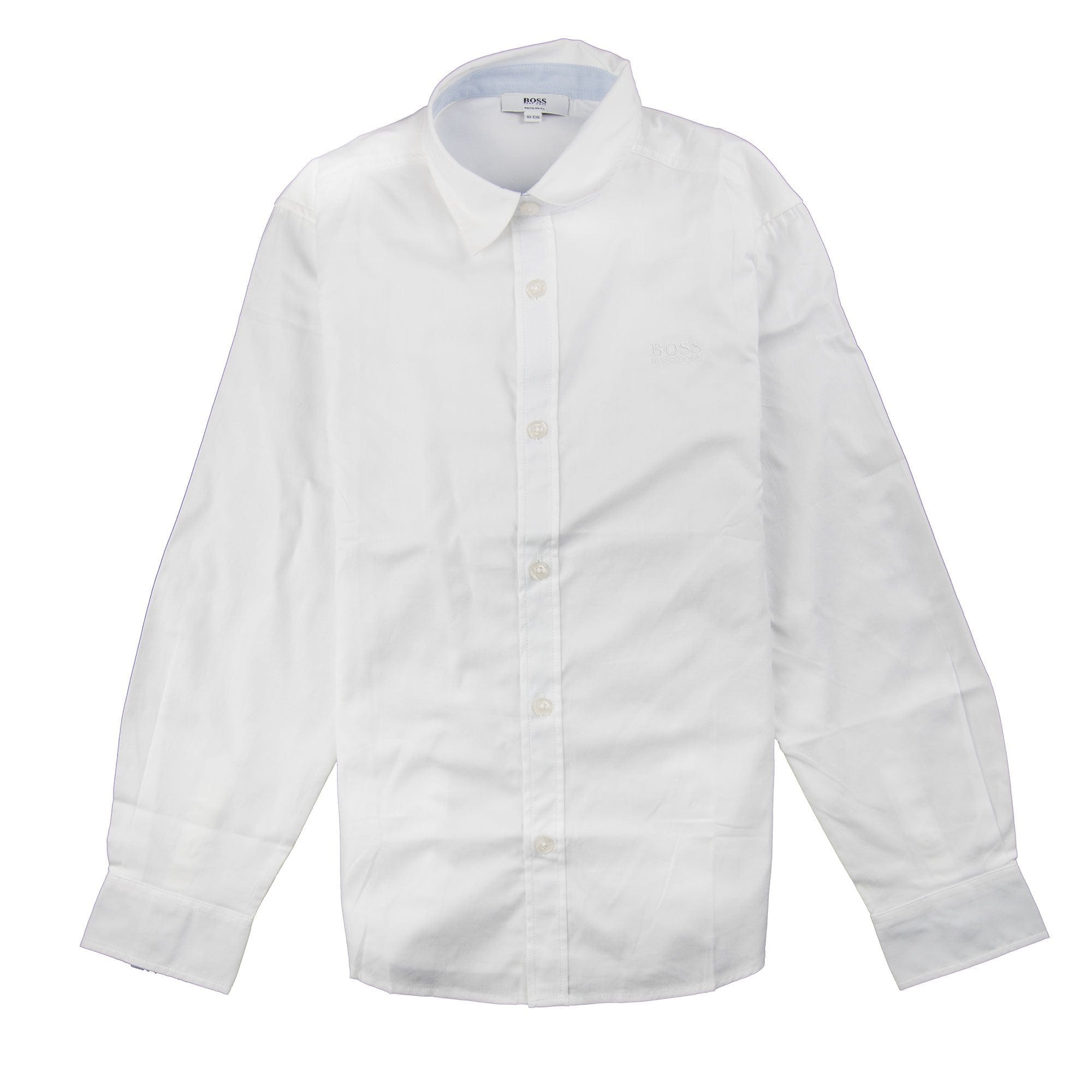 Hugo Boss Kids Long Sleeve Shirt White