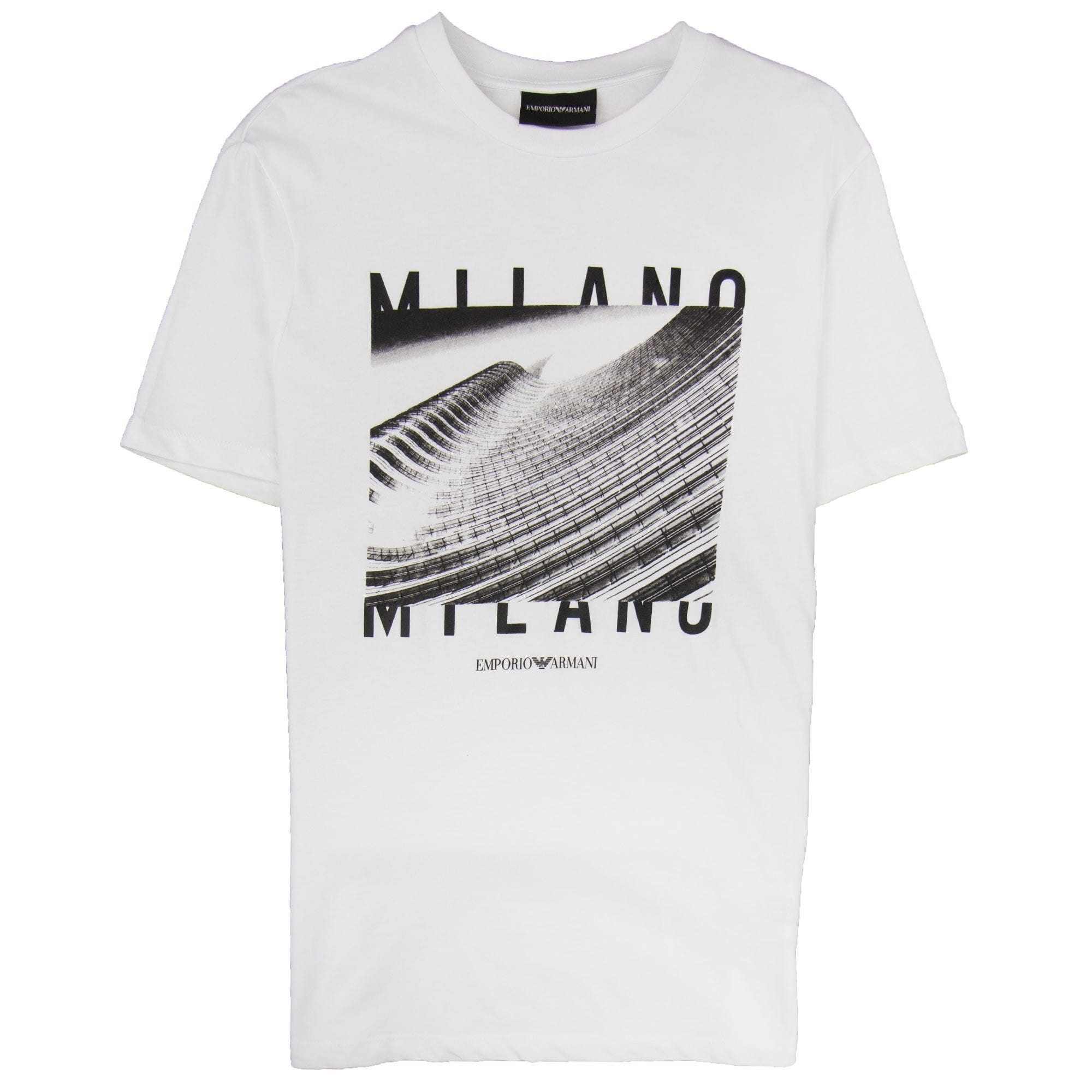 Armani Jeans City Logo Milano T-shirt Bianco Ottico 0100