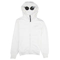 CP Company Diagonal Raised Fleece Goggle Full Zip Hoodie Off White 103