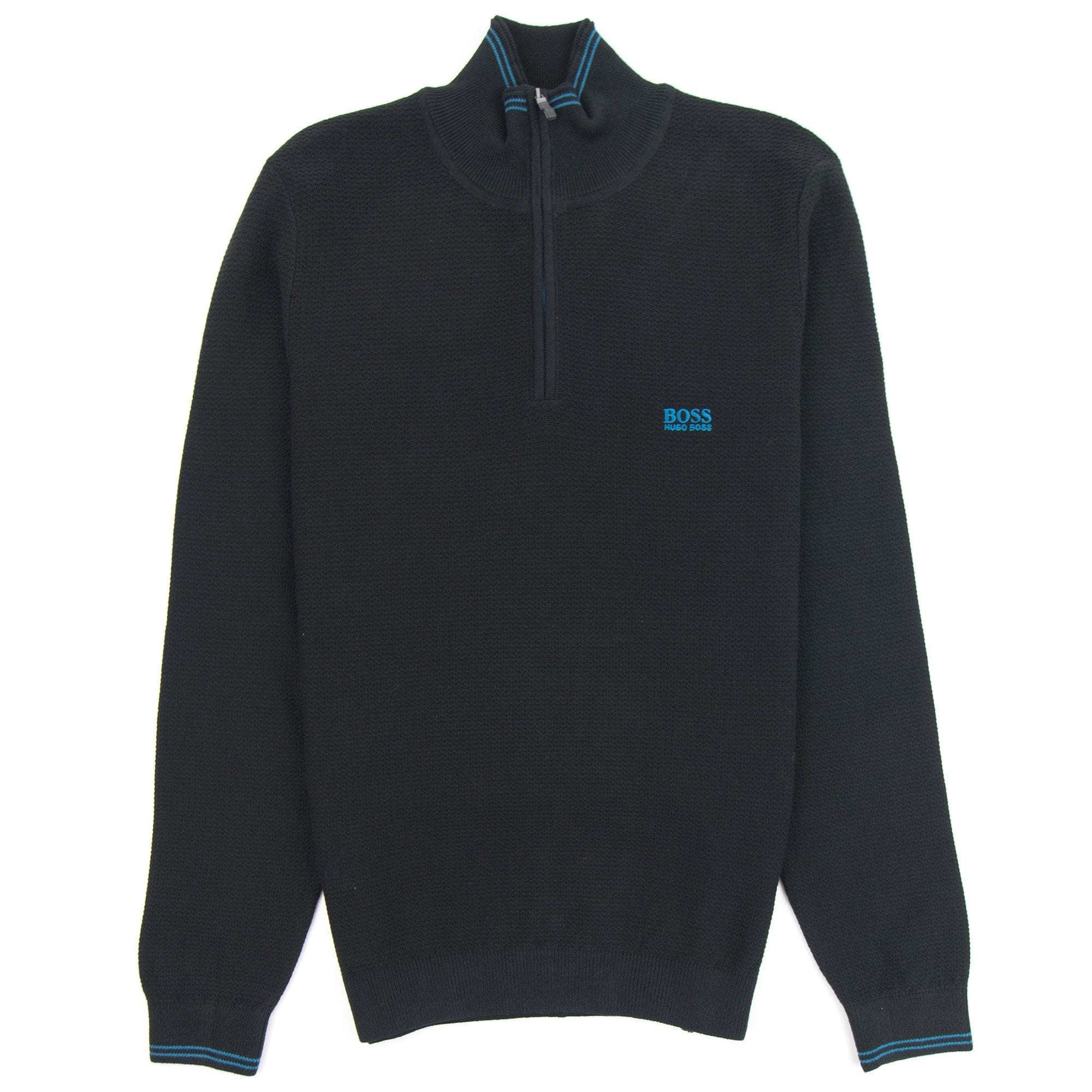 Hugo Boss Small Logo Quarter Zip Sweatshirt 001 Black