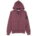 Stone Island 60220 Zip Up Hoodie Burgundy V0011