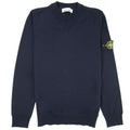 Stone Island 584C4 V Neck Wool Knitted Sweatshirt Navy V0020