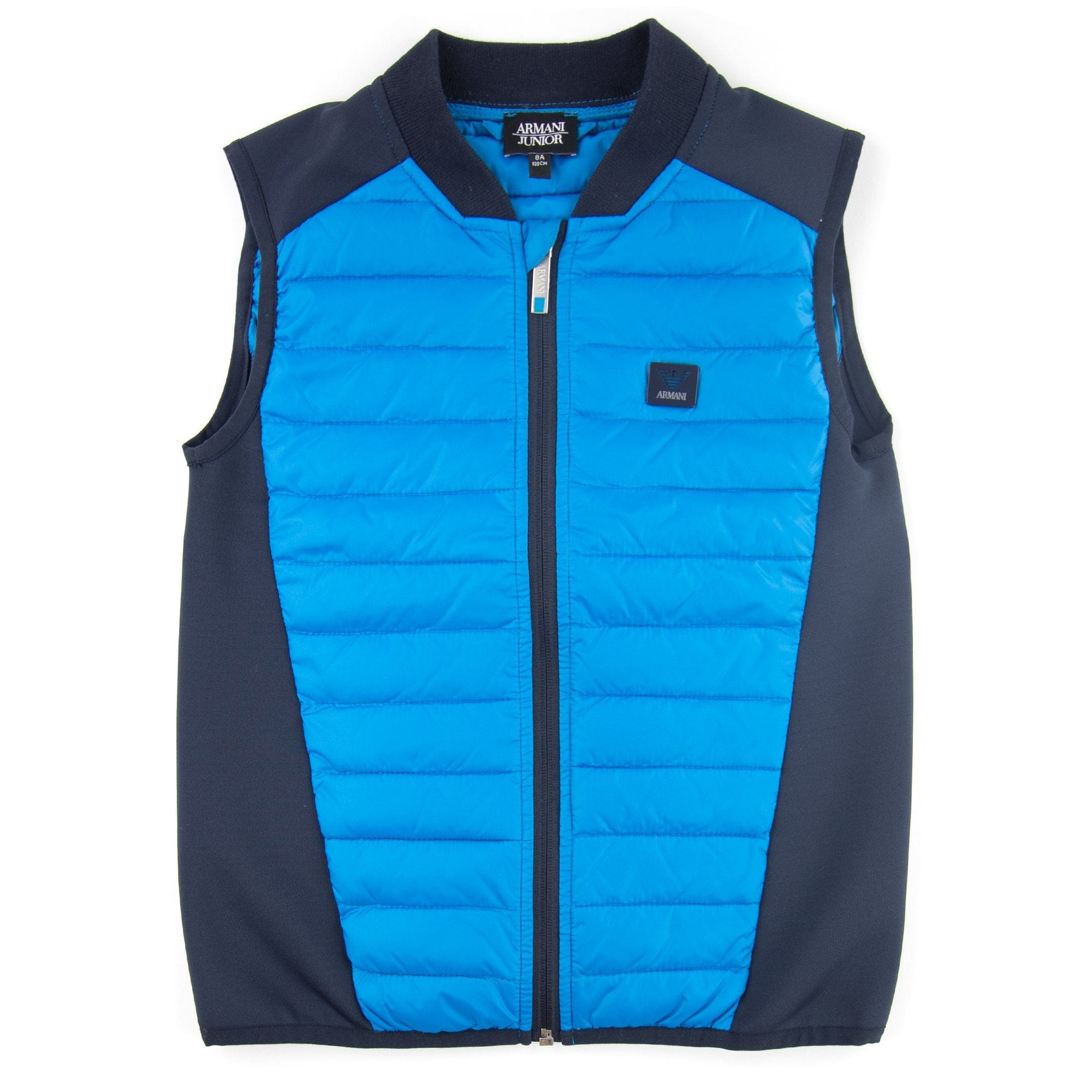 Armani Junior Sleeveless Jacket Blue