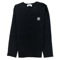 Stone Island Junior Chest Logo Long Sleeve Tshirt Black V0029