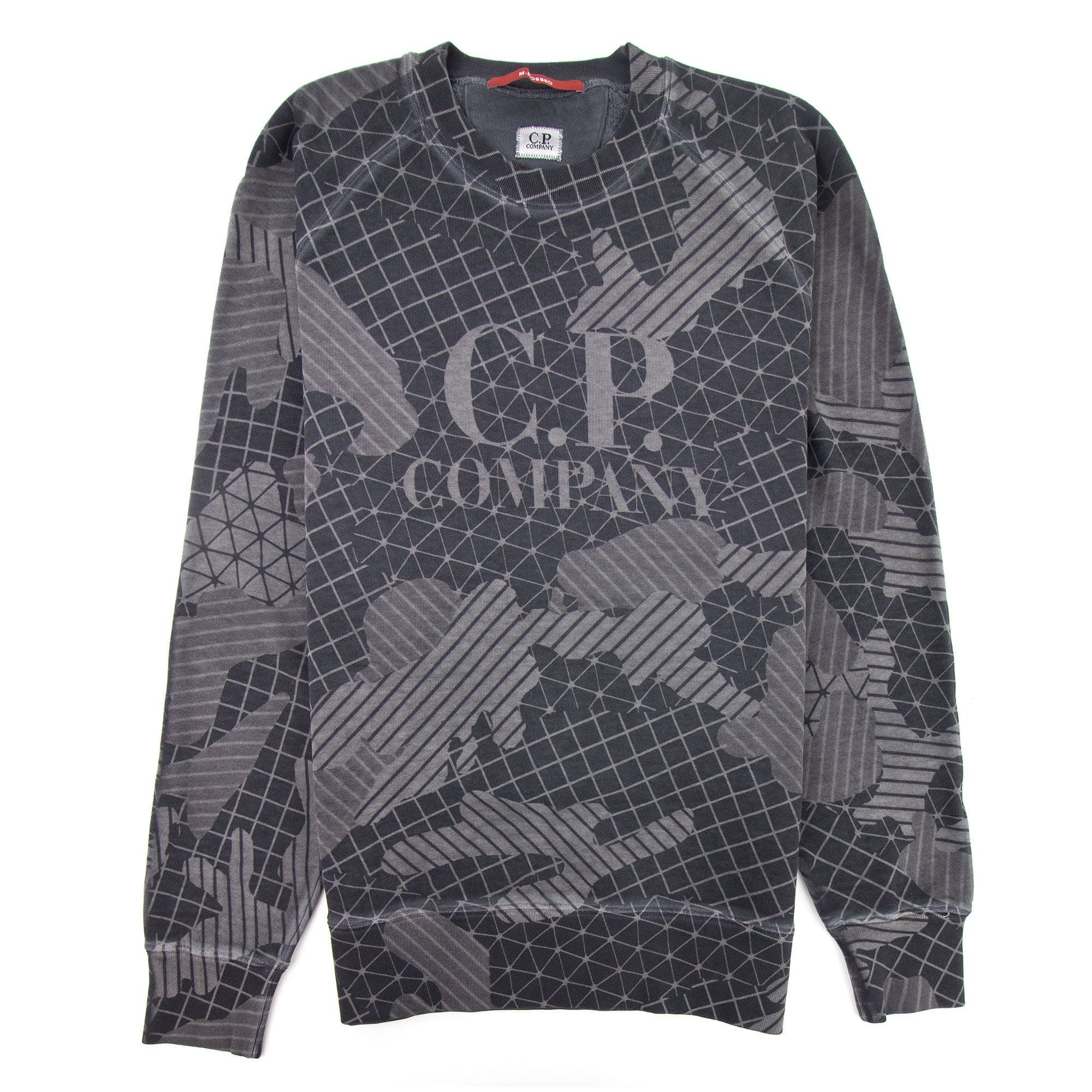 CP Company Lasered Fleece Woodland Camo Sweatshirt Ebony 979
