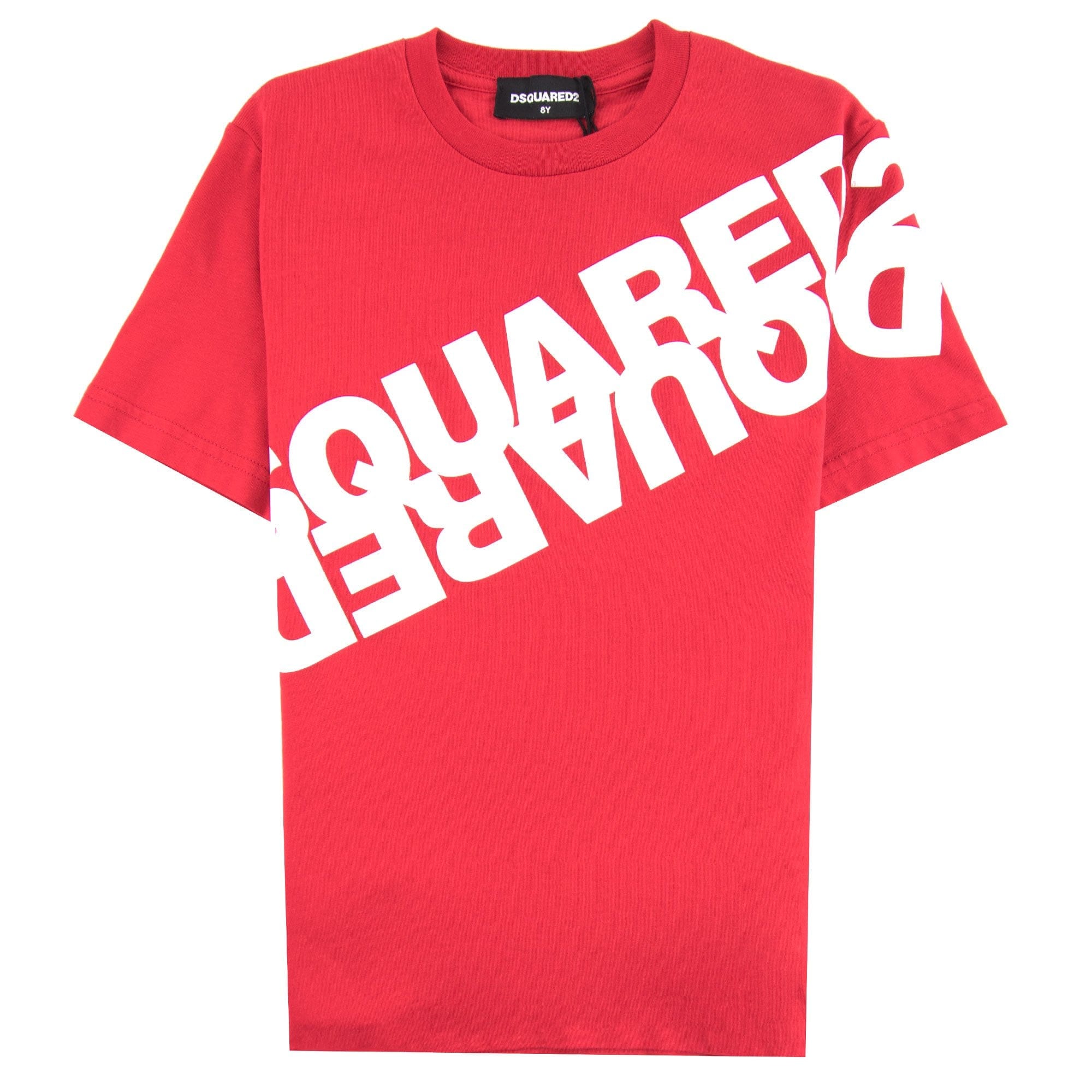 Dsquared2 Kids Mirrored Logo T-shirt Red