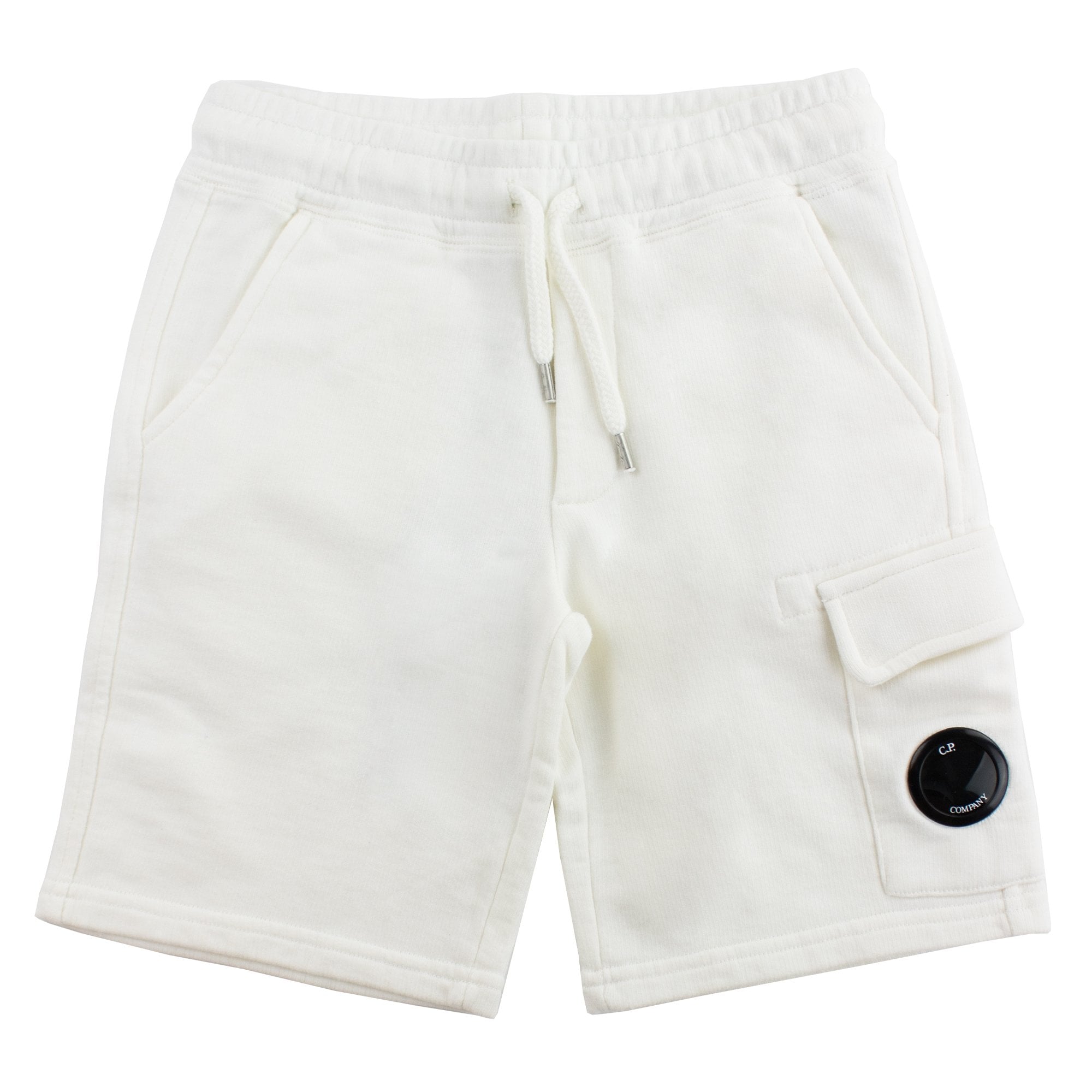 Cp Company Undersixteen Lens Logo Bermuda Shorts White 103