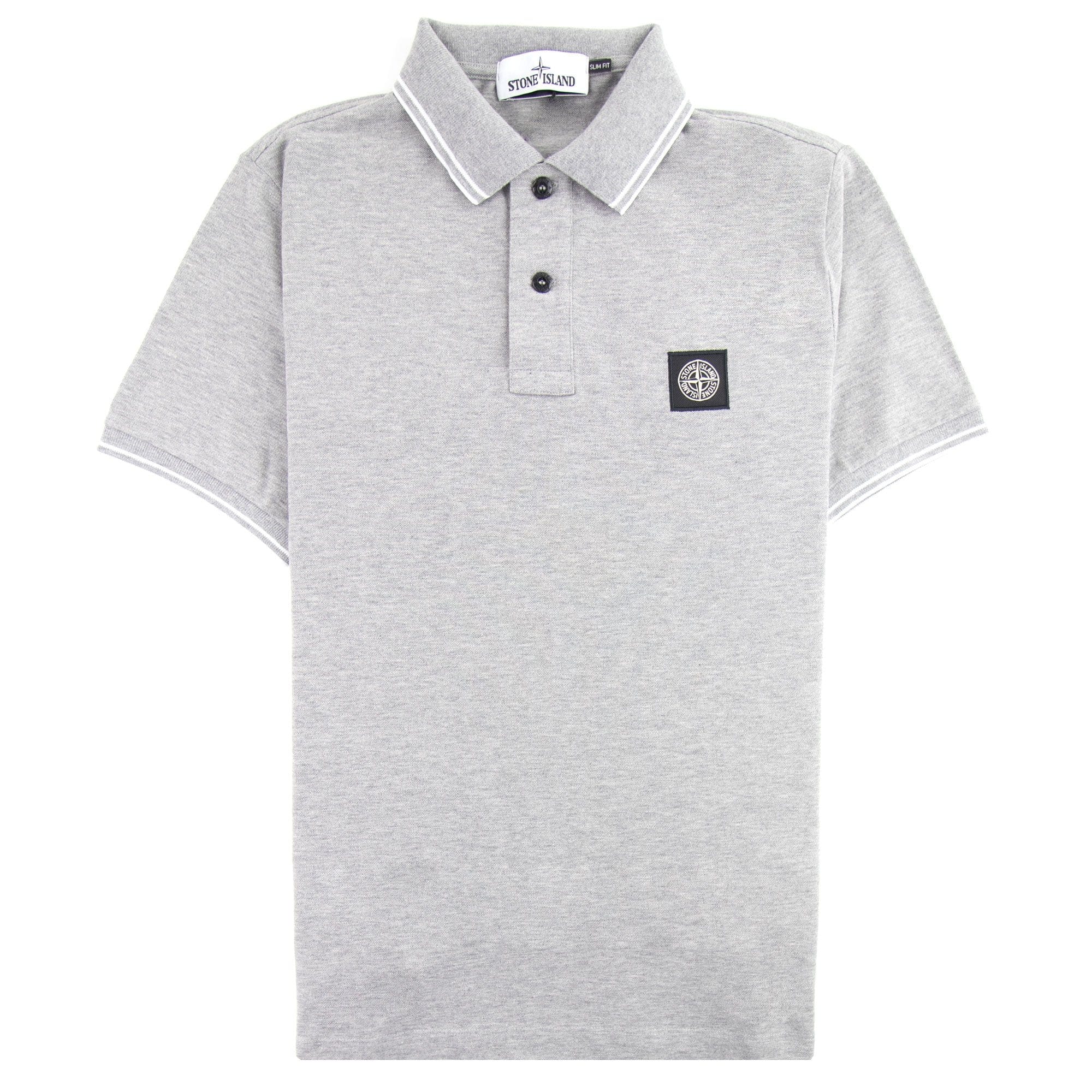 Stone Island 22s18 Slim Fit Polo Shirt Grey V0m64