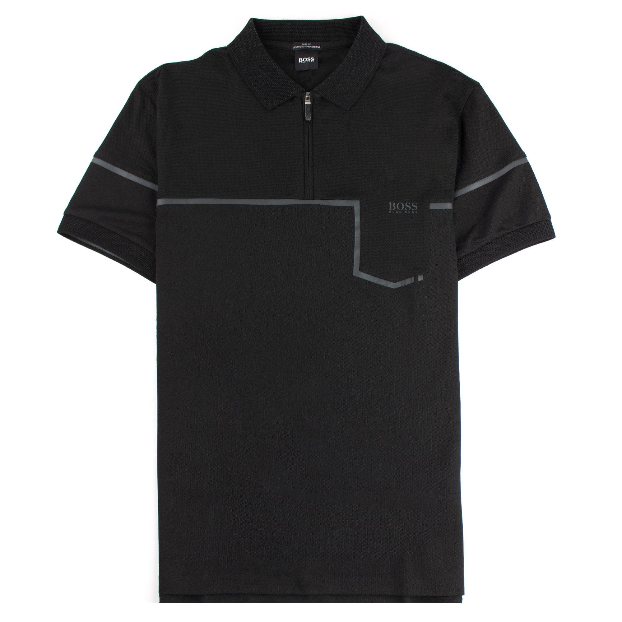 Hugo Boss Slim-fit Philix Polo Shirt In Cotton Black