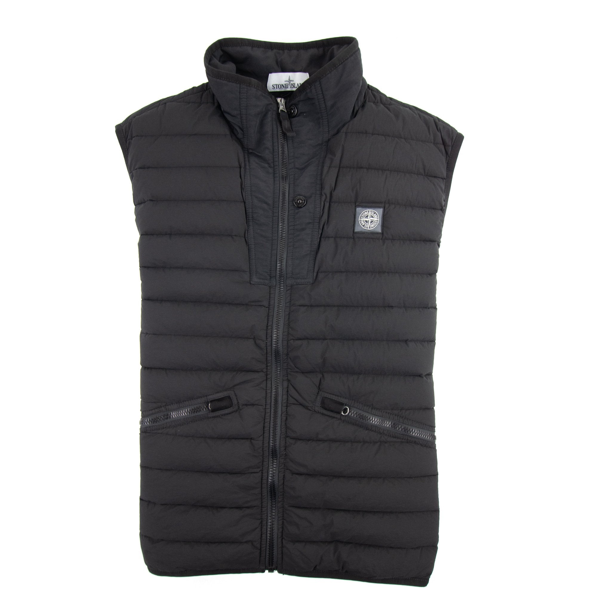 Stone Island Woven Pin Gilet Black V0029