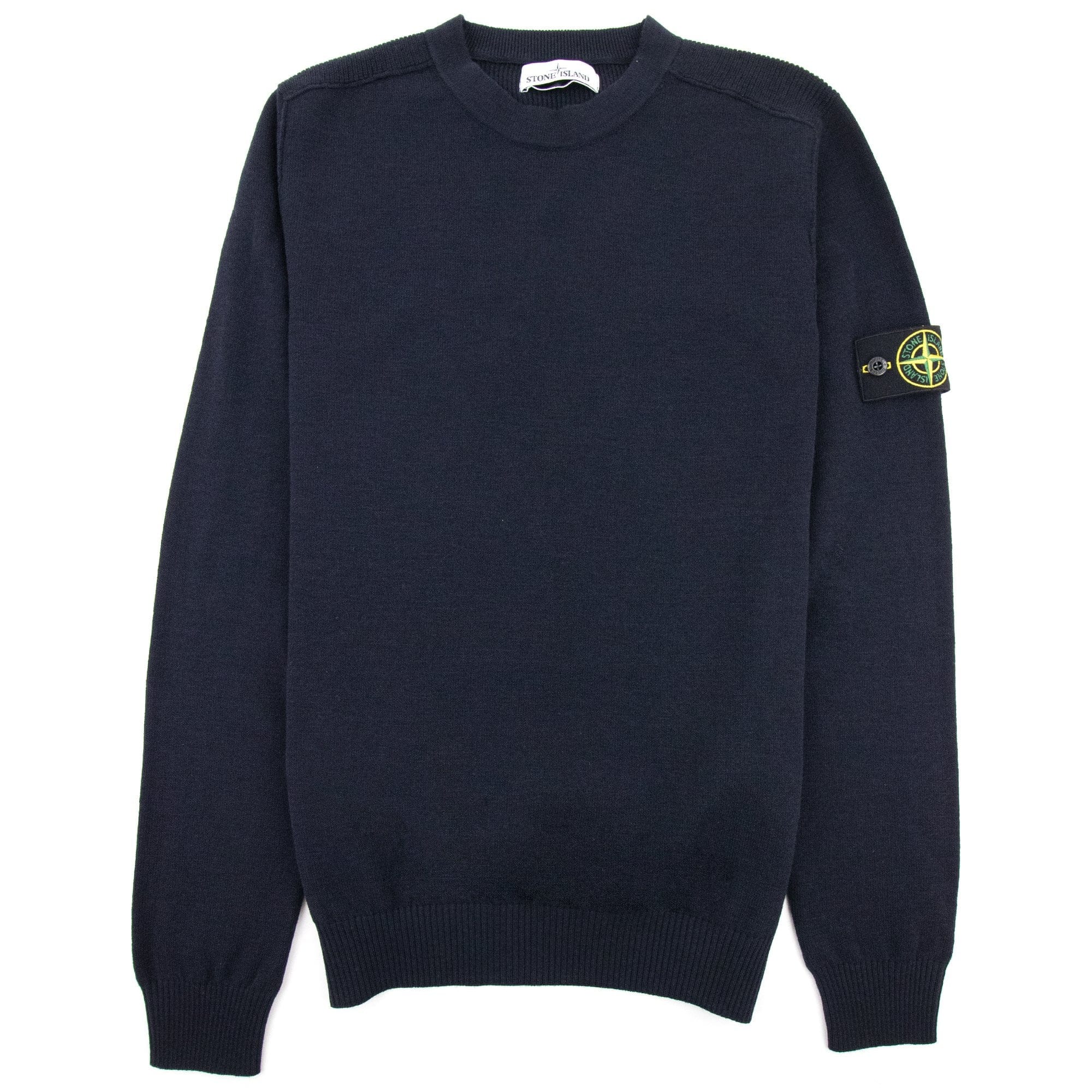 Stone Island Crew Neck Knitted Sweatshirt Navy V0020