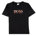 Hugo Boss Kids Multi Chest Logo T Shirt Black