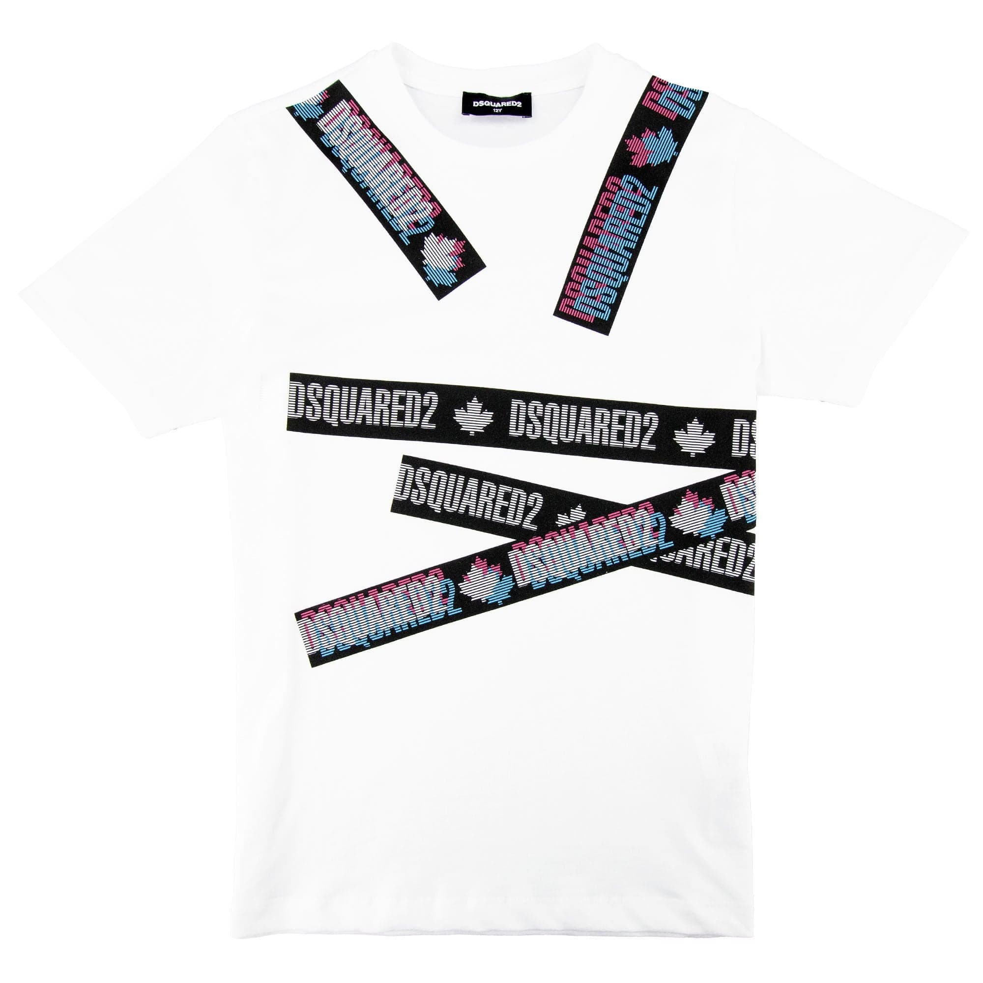 Dsquared2 Kids Logo Banner Tshirt White