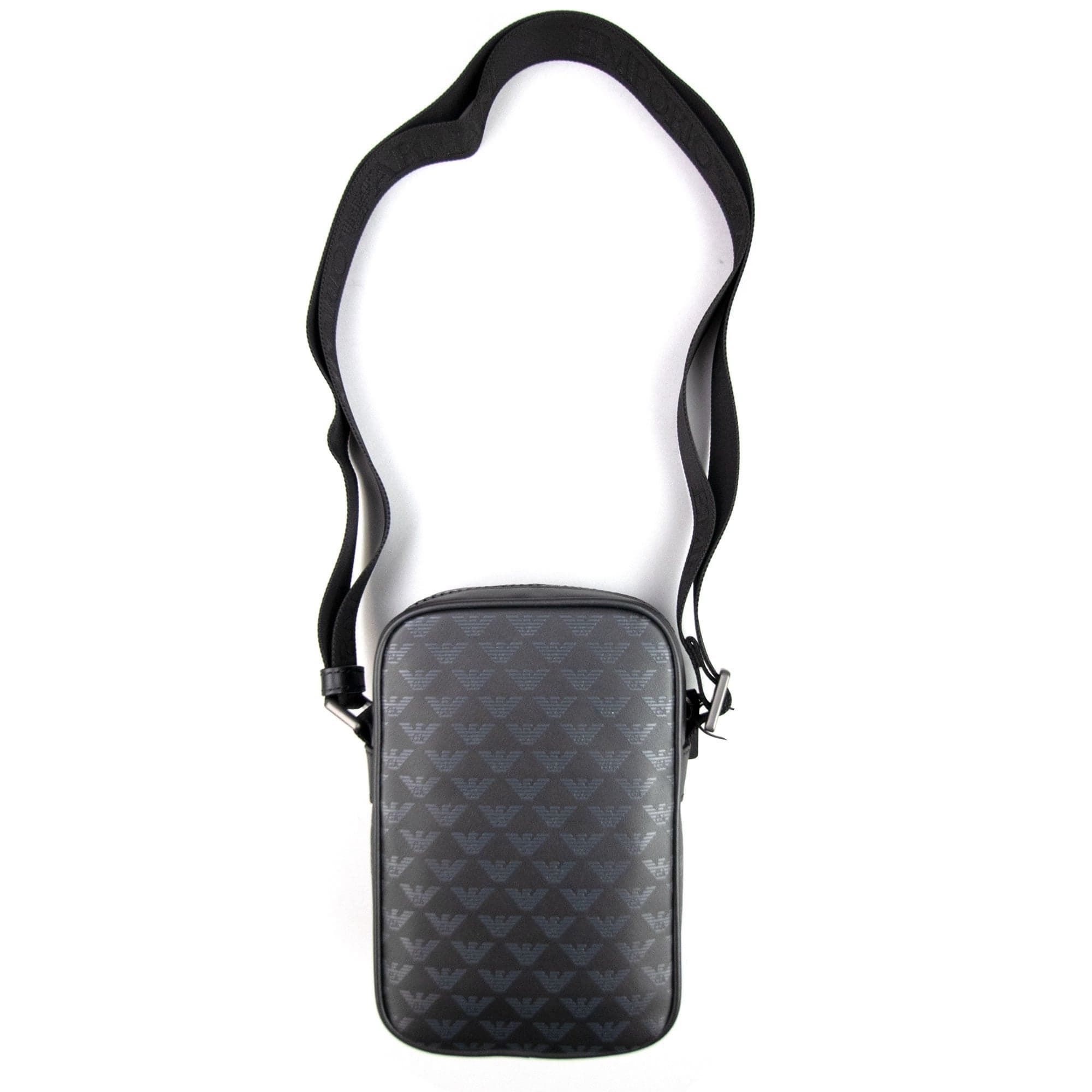 Emporio Armani All Over Print Cross Body Bag Black 999