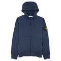 Stone Island Open Zip Up Hooded Sweatshirt Navy V0028
