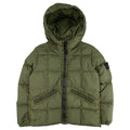 Stone Island Junior 40333 Garment Dyed Crinkle Reps Ny Down Jacket Khaki V0054