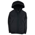Stone Island Junior Compass Hooded Woven Jacket Black V0029