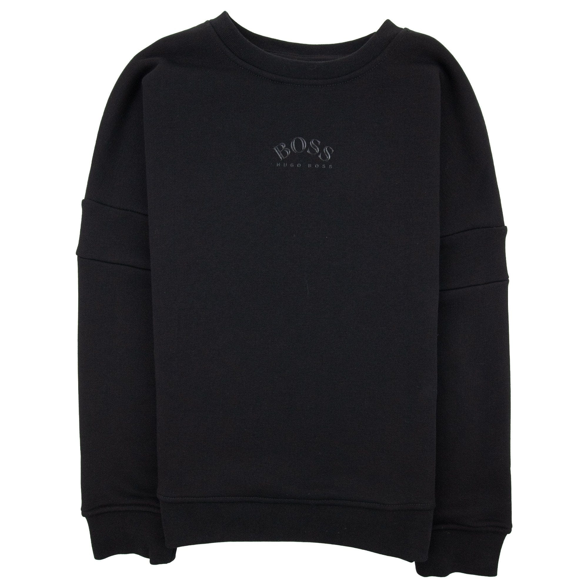 Hugo Boss Kids Lustrous Logo Crew Neck Sweatshirt Black