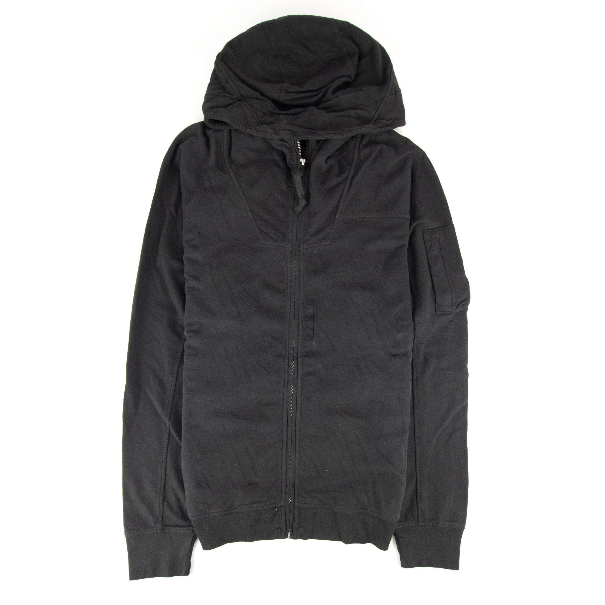 Cp Company Arm Lense Zip Up Hoody Black 999 SA30