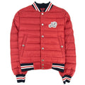 Moncler Junior Corbiac Embossed Logo Bomber Jacket Red