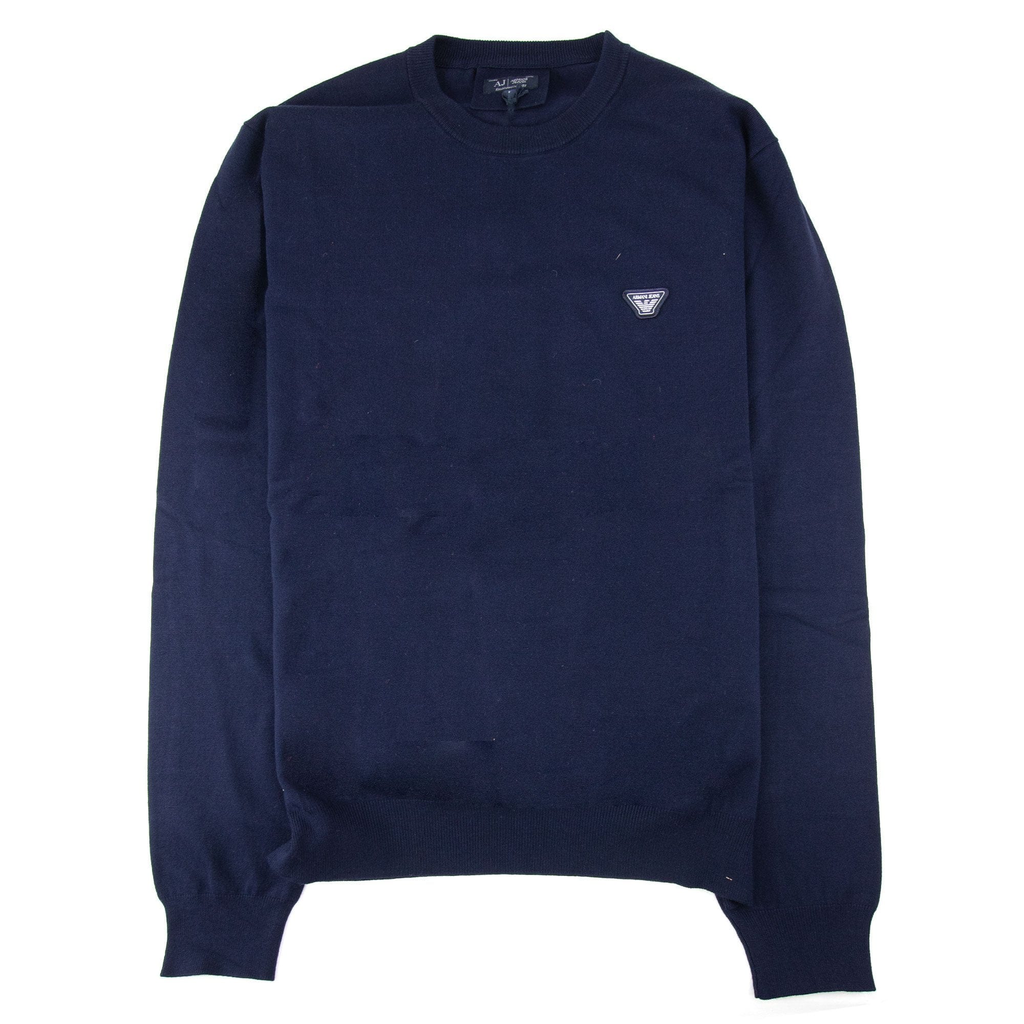 Armani Jeans Lightweight Patch Logo Sweatshirt Navy Blue