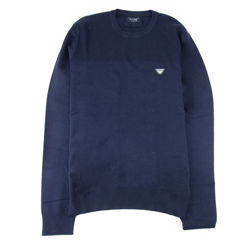 Armani Jeans Eagle Patch Logo Sweatshirt Navy Blue