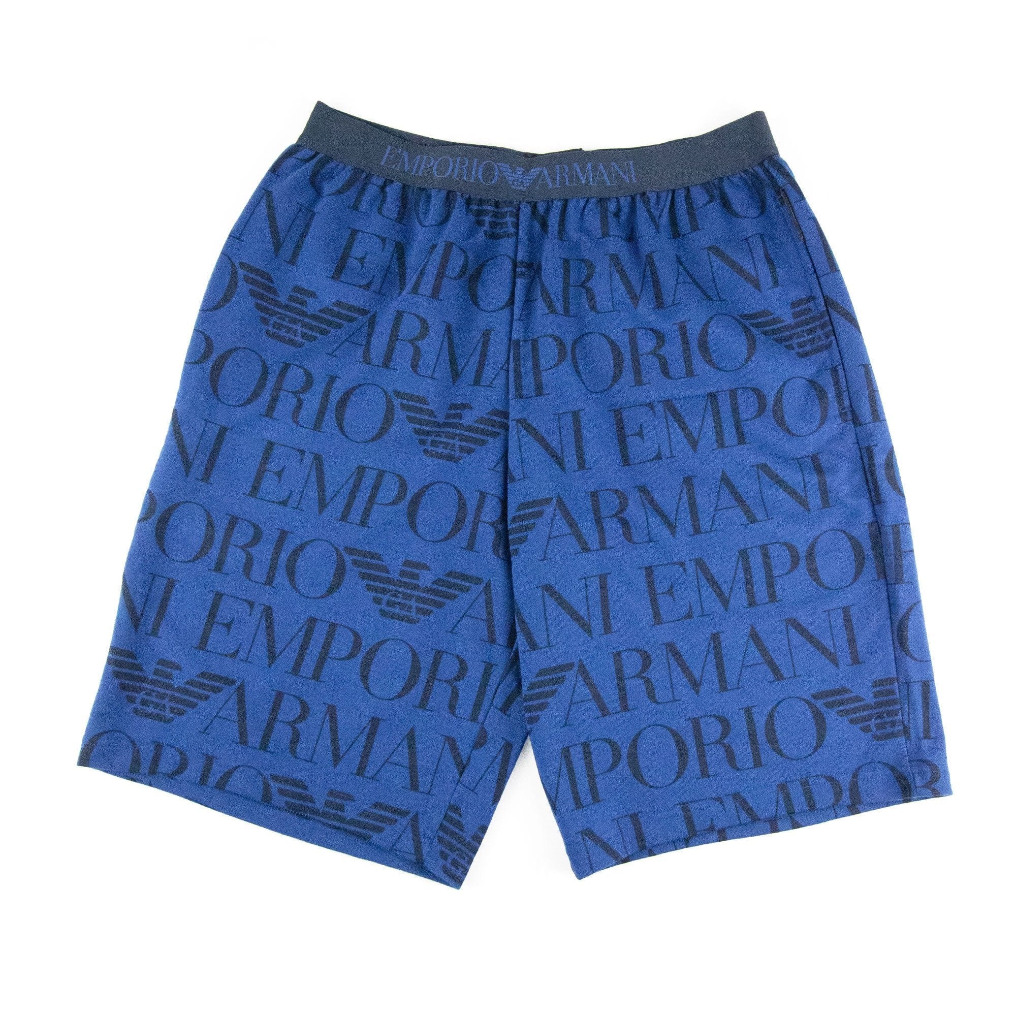 Emporio Armani All Over Print Bermuda Shorts Blue