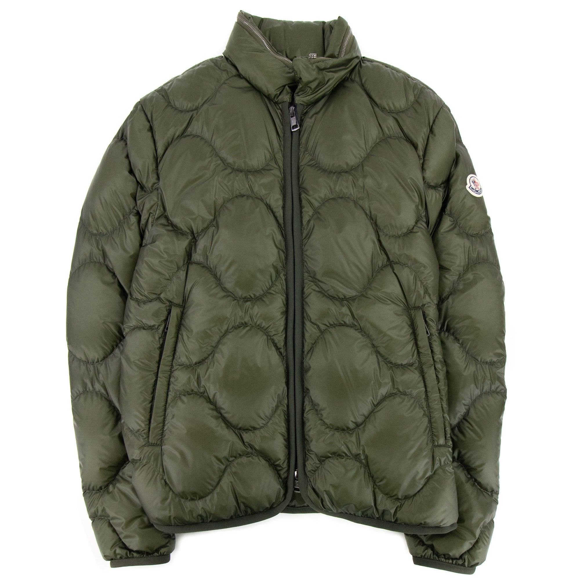 Moncler Saire Quilted Hooded Jacket Khaki
