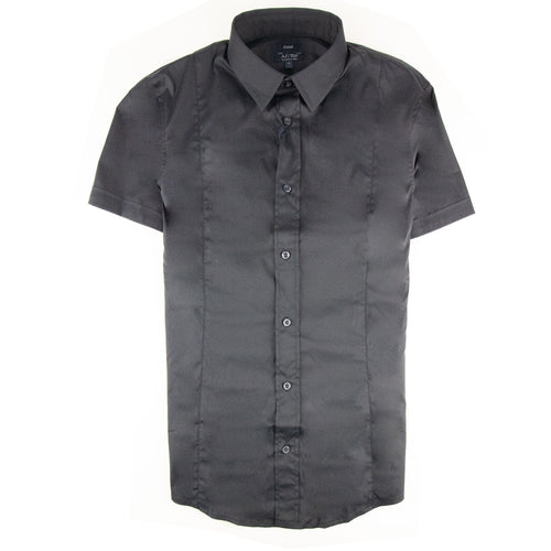 Armani Jeans Collar Aj Logo S/s Shirt Navy Blue