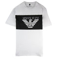 Armani Jeans Colour Block Logo T-shirt Bianco