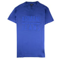 Armani Jeans Embossed Logo Crew T Shirt Blue