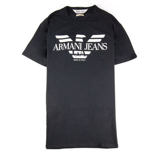 Armani Jeans Made In Italy Eagle Logo T Shirt Navy