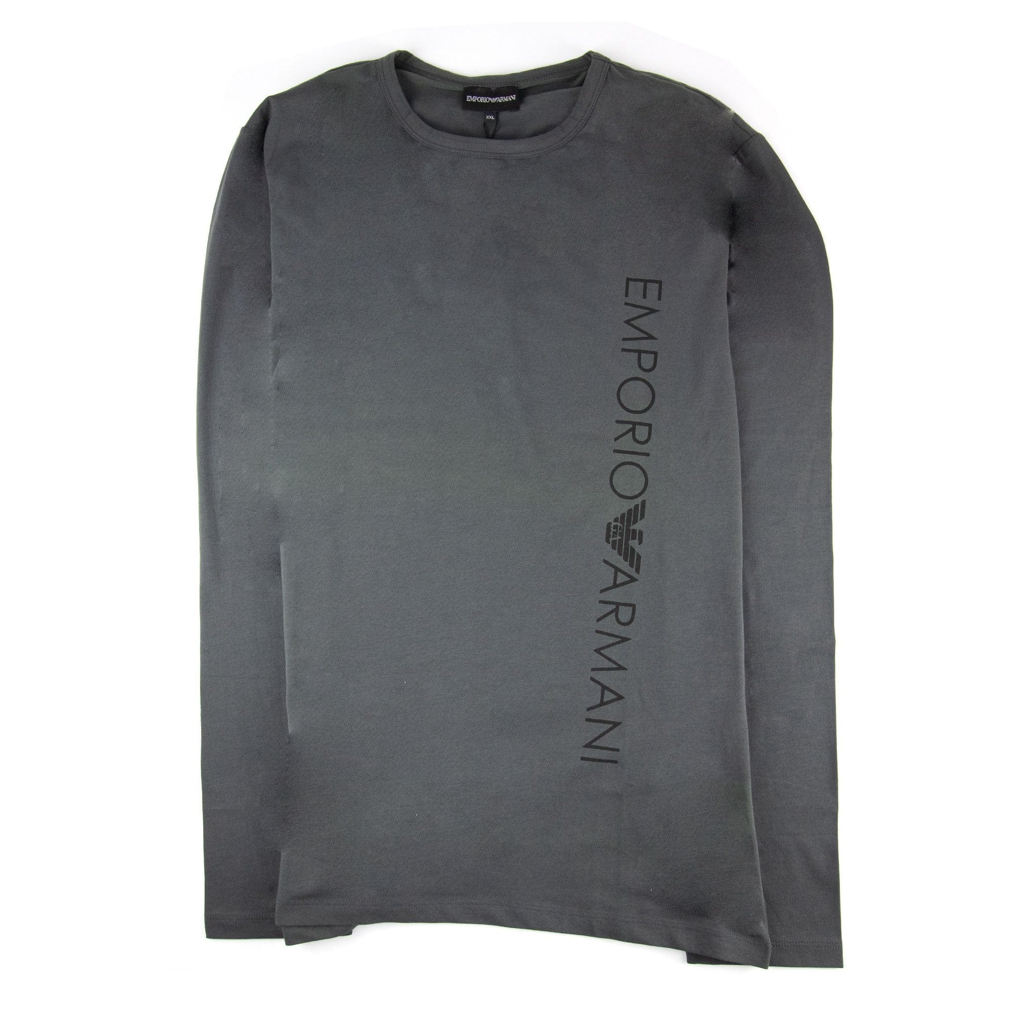 Emporio Armani Side Logo L/s T Shirt Charcoal