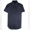 Armani Jeans Logo Italian Fabric S/s Shirt Navy Blue