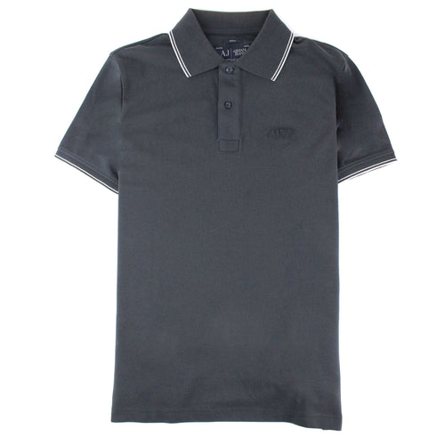 Armani Jeans Twin Tipped Slim S/s Polo Navy