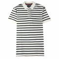 Armani Jeans Embroidered Logo Stripe Polo White