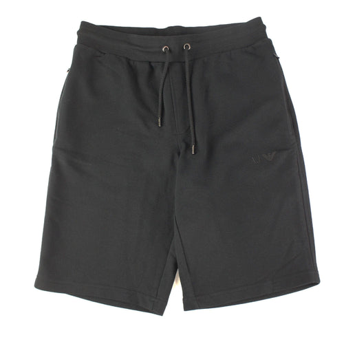 Armani Jeans Aj Rubber Logo Cotton Shorts Blue