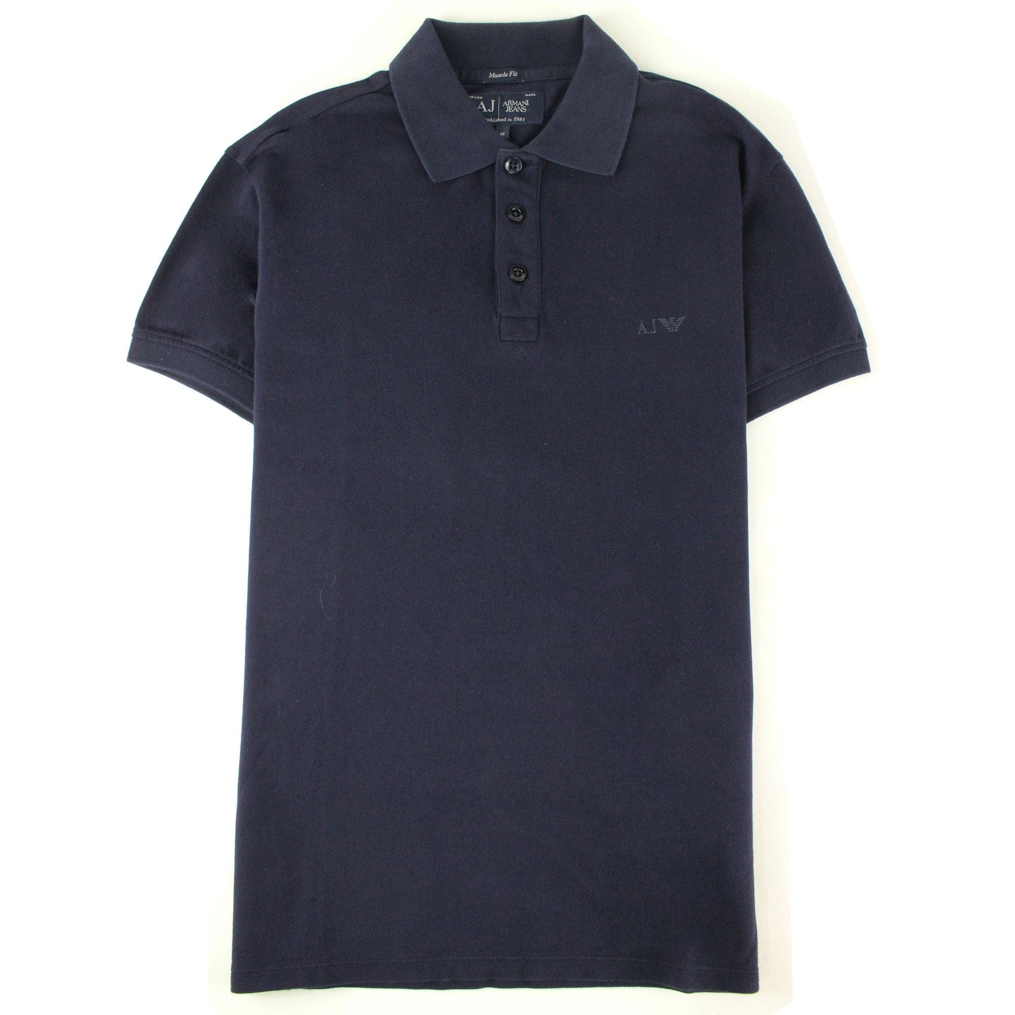 Armani Jeans Aj Eagle Chest Logo S/s Polo Navy Blue