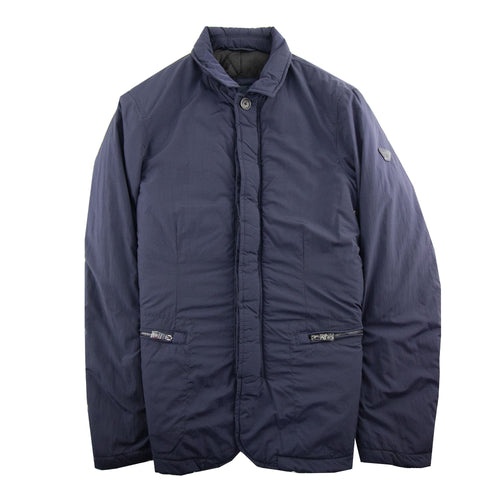 Armani Jeans Arm Rubber Logo Padded Jacket Blue