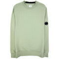 Cp Company Diagonal Raised Fleece Lens Crew Sweatshirt Light Green 631