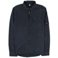 Cp Company Garment Dyed Emerize Zipped Lens Shirt Navy 888