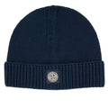 Stone Island Junior N01a7 Knit Patch Logo Beanie Navy V0020